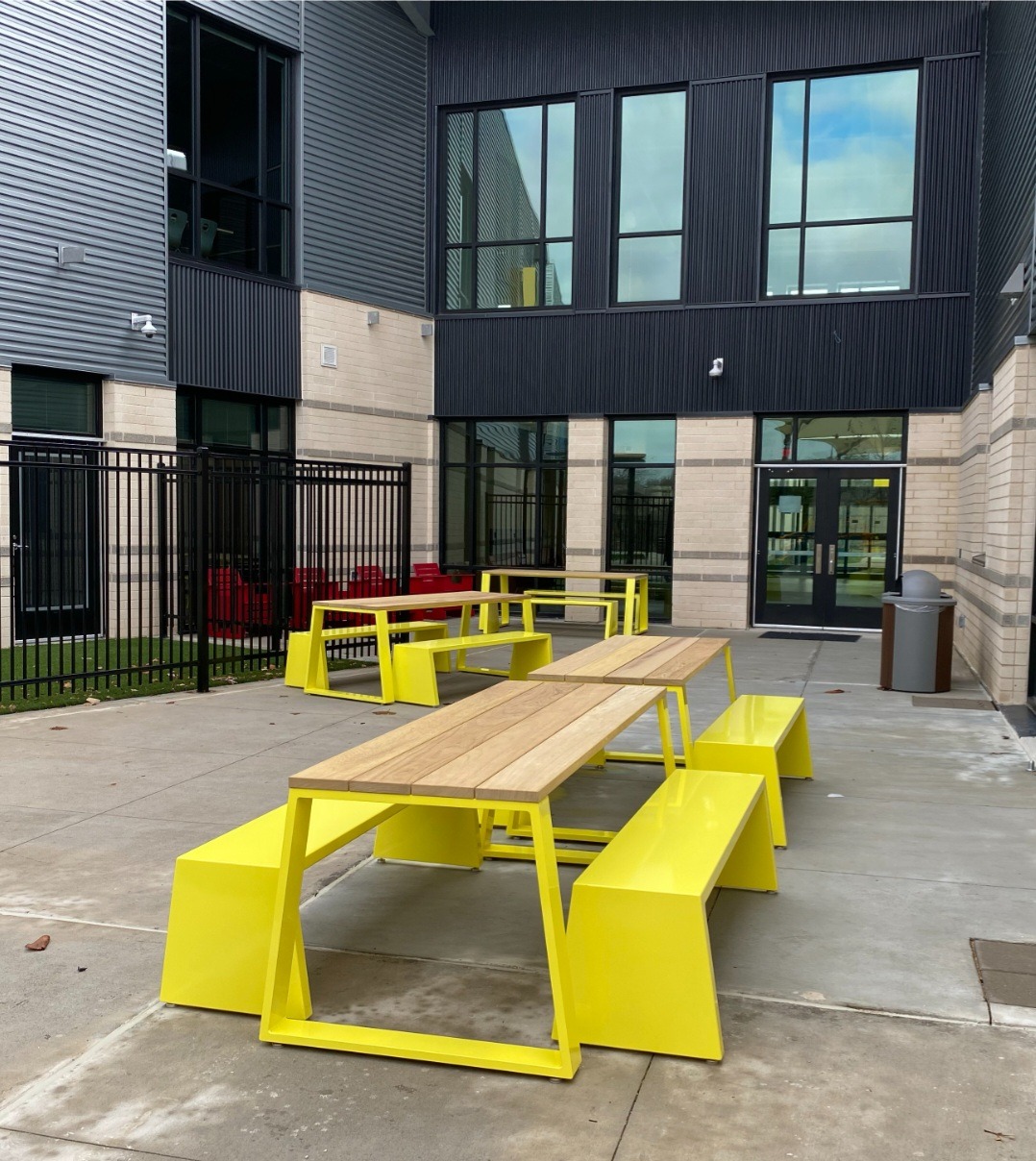 MUZO Block Tables Installed at The Rosedale School, Austin, Texas 87